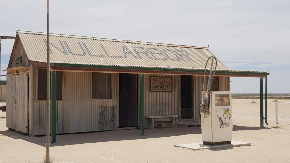Replica of the original Nullarbor Station Garage on the Nullarbor Plain