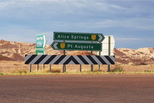 Road trip from Coober Pedy to Alice Springs and Uluru