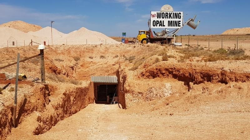 Tom's Working Opal Mine in Coober Pedy Australia