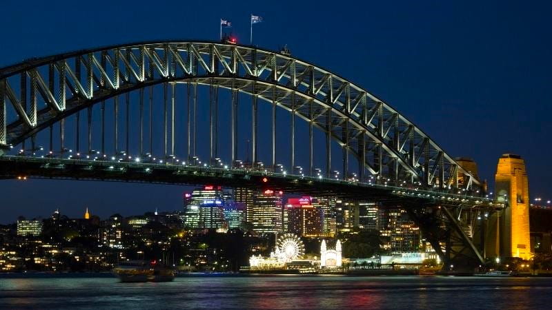 Sydney Harbour Bridge is one of the best known famous Australian landmarks
